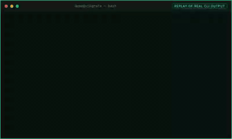 Recorded strapi/sbom replay of the real Vibgrate CLI
